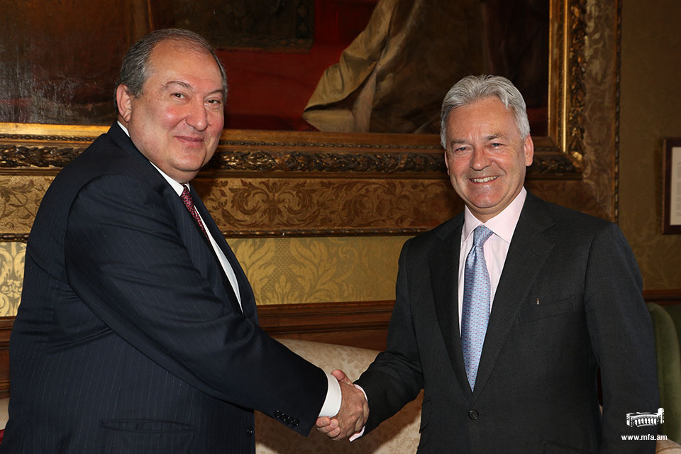 Ambassador Armen Sarkissian met with Sir Alan Duncan, Minister of State for Europe and the Americas at the FCO