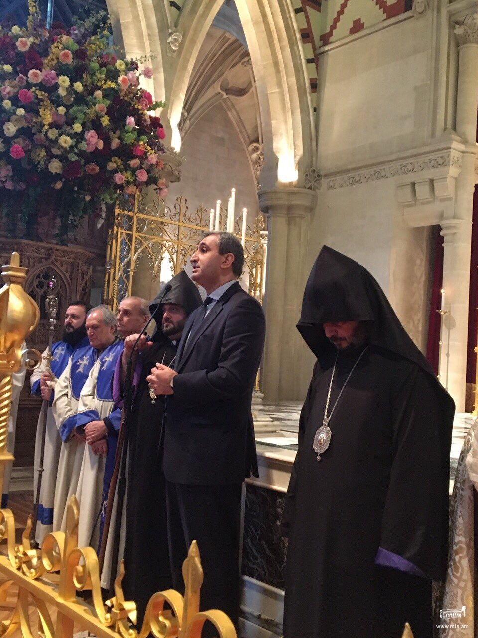 The Mass served at the Armenian Church of Saint Yegiche on the occasion of the 25th anniversary of the Armenian Army