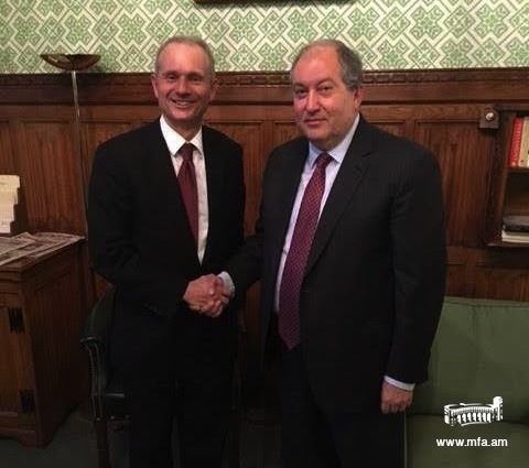 Ambassador Armen Sarkissian met with David Lidington, Leader of the House of Commons