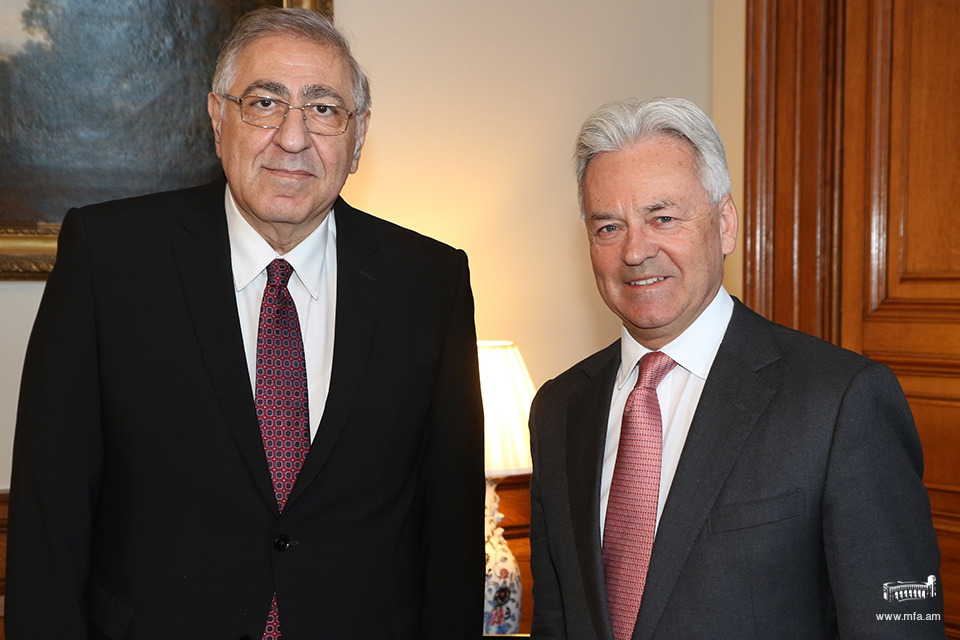 Meeting of Ambassador Arman Kirakossian with UK Minister of State for Europe and the Americas Alan Duncan