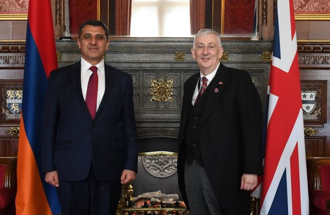 H.E. Varuzhan Nersesyan, Ambassador of Armenia to the UK, paid a courtesy visit to the Rt., Hon. Sir Lindsay Hoyle, Speaker of the UK House of Commons.