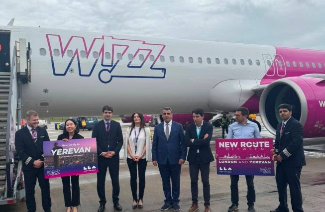 Inaugural direct flight between London and Yerevan